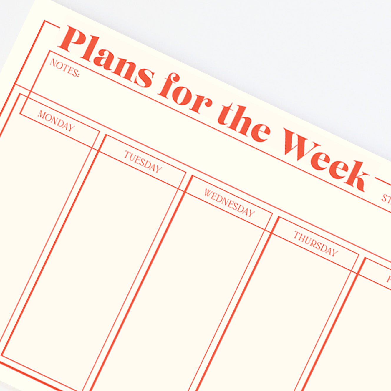 Weekly Planner Notepad - Ponder Paper Co