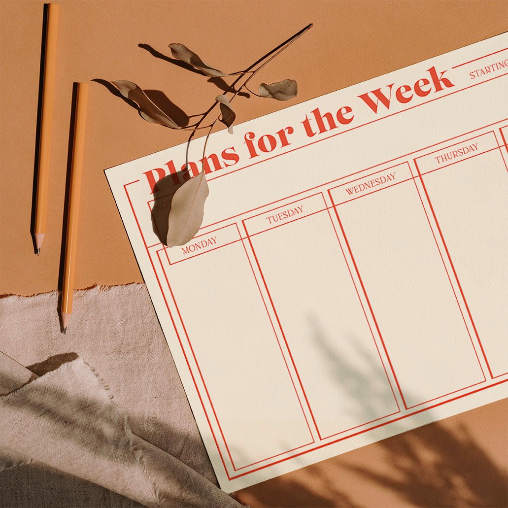 Weekly Planner Notepad - Ponder Paper Co