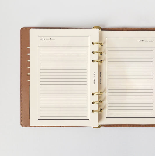 Lined Journal in Sienna Leather Agenda - Ponder Paper Co