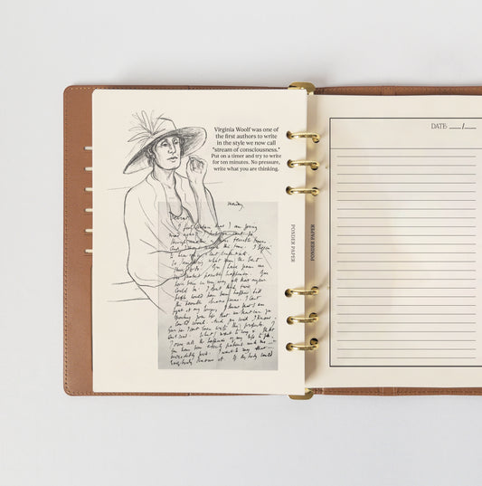 Lined Journal in Sienna Leather Agenda - Ponder Paper Co