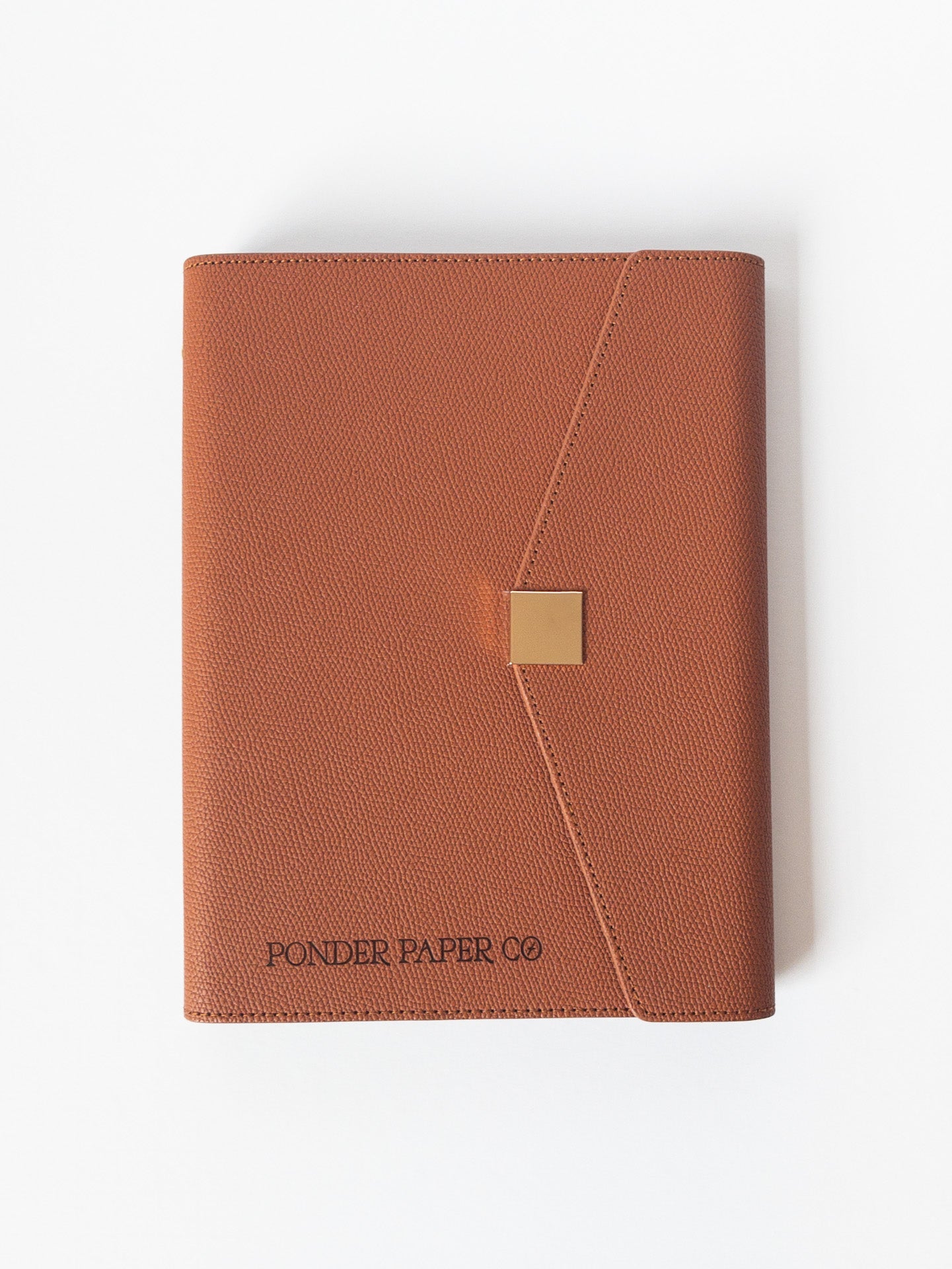 Sienna Signature 6-Ring Leather Binder - Ponder Paper Co