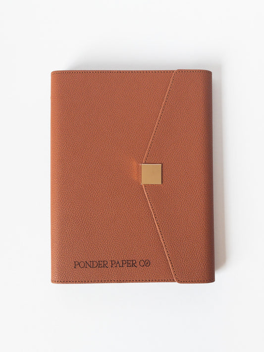 Sienna Signature 6-Ring Leather Binder - Ponder Paper Co