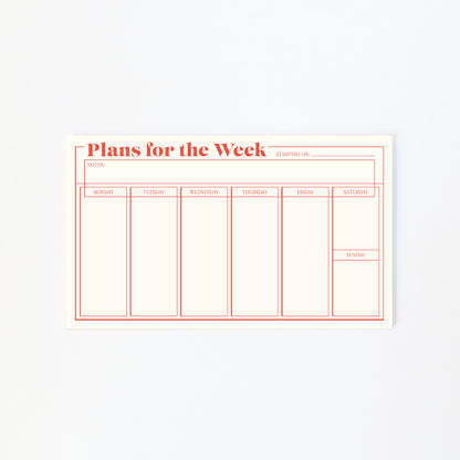 Weekly Planner Notepad - Ponder Paper Co